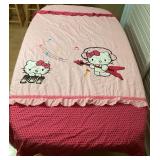 MMF014 Twin Sized Pink Hello Kitty Duvet Cover
