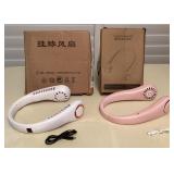 MMF034 Two Vaneless Hanging Neck Fans New 