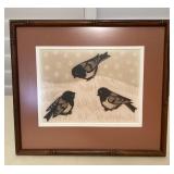 MMF056 Framed Picture “Winter Juncos” By Dale DeArmond 