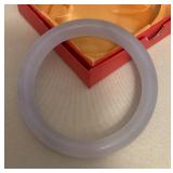 MMF097 Light Grey Jade Bangle Bracelet New 