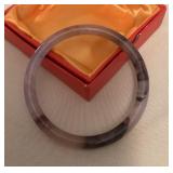 MMF098 Violet Jade Bangle Bracelet New