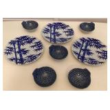 MMF101 Blue & White Japanese Ceramic Dishes 