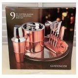 MMF102 Godinger Copper Finish Stainless Steel Bar Set New