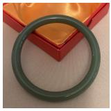 MMF104 Spinach Green Jade Bangle Bracelet New 