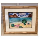 MMF127 Framed Scenic Beach Picture 