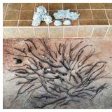 MMF145 Black Coral Branches, White Coral & Cowrie Shells