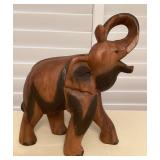 MMF005 Large Carved Wooden Elephant 