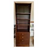 MMM014 Large Wooden Bookshelf with Drawers