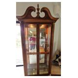 MMM040-PULASKI Beveled Glass2 Door Cherry Curio Cabinet