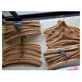 MMM084- Huge Lot Of Vintage Wooden & More Clothes Hangers
