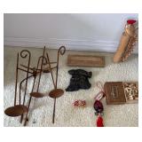 MMM103 Candle Holder and Wooden Trinkets
