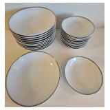 MMM153-Vintage Fukugawa Arita Hand Painted Porcelain Bowls