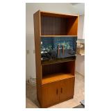MMM166 Tall Brown Shelf Cabinet