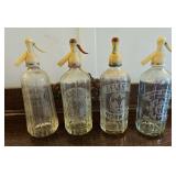 TTT071-Vintage Beveled Ribbed Etched Seltzer Bottles