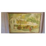 TTT077 - Oil on Canvas Street Scene