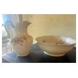 TTT118 Ceramic Washstand Bowl And Pitcher