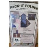 TTT135 - Metal Clothes Rack (Assembly Required) and Pack It Folder for Clothing