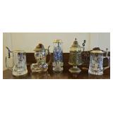 TTT141-Another Cool Collection Of Vintage Glass/Pewter Steins