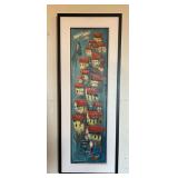 TTT147 Framed Original Painting by José Carlos Roberto Do Nascimiento