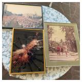 TTT148 Three Framed Photos from the Honolulu Marathon - Early Year