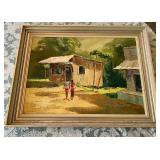 TTT153 Framed Original Painting on Canvas by A. LaMoyne Garside