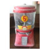 TTT154 - Vintage Chicle Treets 5 Cent Gumball Machine 