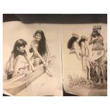 TTT179 - Pencil Sketches Tahiti Gerald Hausher Limited Edition Print