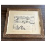 TTT183- Sketch Of The Wilderness by J.Halub Framed Print