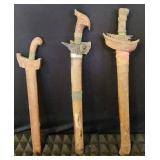 TTT239 - Another Trio of Indonesian Kris Wavy Blade Swords