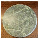 TTT245-Vintage Sake Green/Black Marble Pedestal Style Cutting Board