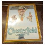 TTT265-Rare Vintage Chesterfield Cigarettes Mirrored Advertising Poster