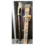 TTT287 - Kampilan Type Sword and Scabbard 