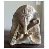 TTT311- Antique Egyptian Carved Gray Stone Pharaoh