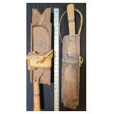 TTT324 - Pair of Igorot Bolo Knives with Sheaths 
