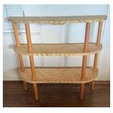 TTT328-(3) Tier Wooden Woven/Lauhala Shelving Unit 