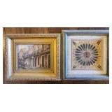 TTT362 Framed Navajo Sand Painting & Pat O’Briens New Orleans Print.