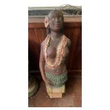 TTT383- Vintage Resin Type Hula Girl Ship Head 