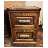 TTT412- Wooden (2) Drawer Filing Cabinet 