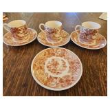 TTT419-Cool Collictible Small Ceramic Tea Cups W/Saucers