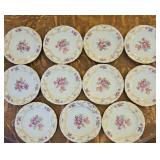 TTT446-Vibrant Vintage Victoria Czechkoslavia China Dessert Plates