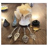 TTT454 - Vintage Cake Topper, Flute, Spoons, Etc 