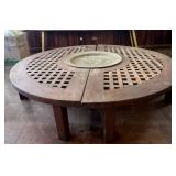 TTT457- Round Lattice Style Low Coffee Table