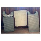 TTT477- (2) Steel Rub board Percussion Instrument & Vintage Wanted Poster