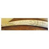 TTT485-Vintage "Charles W. Morgan" Carved Bonelike Tusk