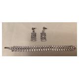 TTT511 Sterling Silver Bracelet & Matching Earrings 