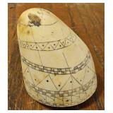 TTT530-Vintage Scrimshaw W/Geometric Patterns