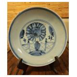 TTT534-Chinese Ming Dynasty Porcelain Plate W/Stand