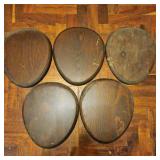 TTT605-Lot Of Dark Stained Wooden Plaques?