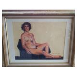 MFA010 Original Reclining Nude Drawing Signed by Artist