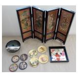 MFA011 Four-Panel Screen & More Oriental Collectibles